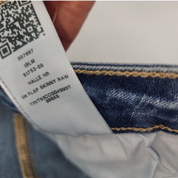 True Religion Halle Flap Skinny Raw Jeans - Medium Cloudless Wash Size 31 - Picture 11 of 14